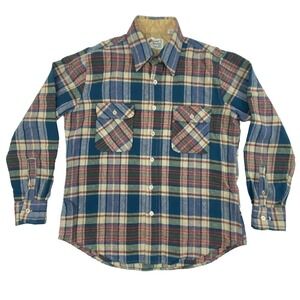 True Vintage 70's Coming Attractions 85% Wool Shirt Large Flannel Button Down